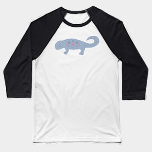 Cross-Stitch Lizard Baseball T-Shirt